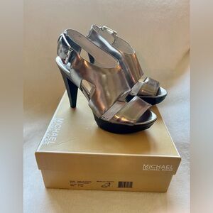 Michael Kors Metallic Platform Heel Size 8-1/2
